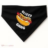 Glizzy Gang Funny Hot Dog USA-Made Doggie Bandana thumb 0