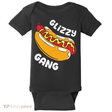 Glizzy Gang Funny Hot Dog Baby Bodysuit