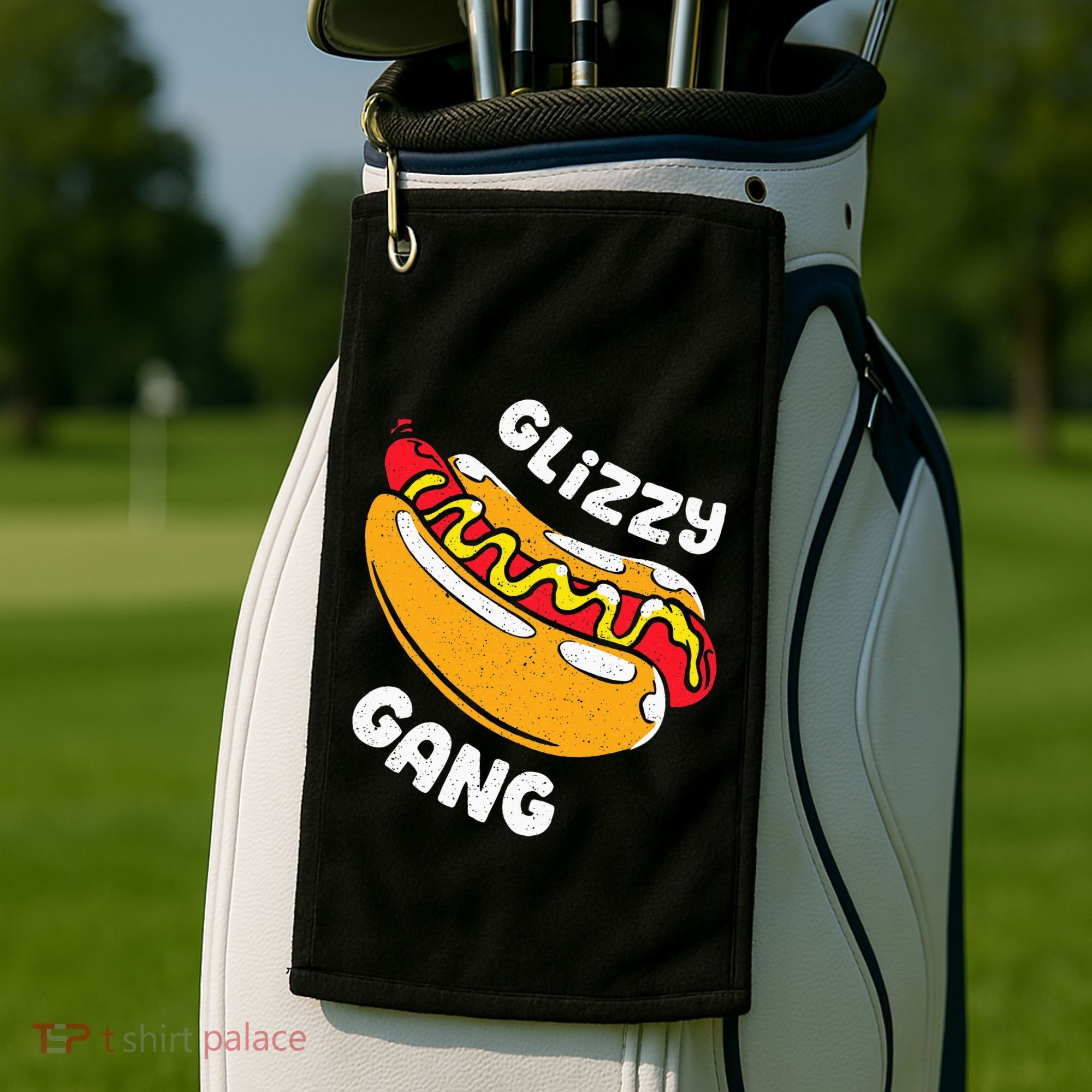 Glizzy Gang Funny Hot Dog Golf Towel