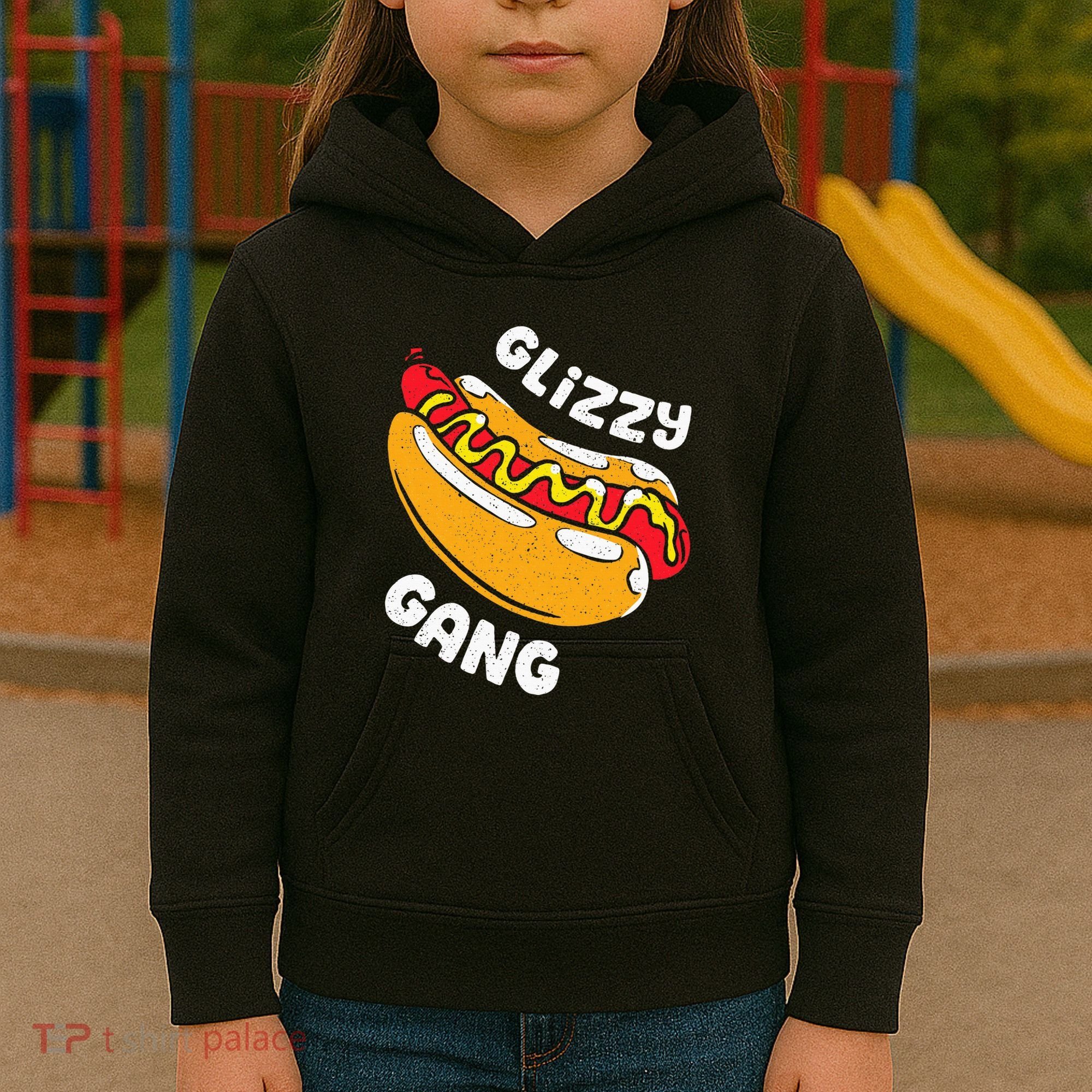 Glizzy Gang Funny Hot Dog Kids Hoodie