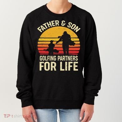 Golf Golfing Father Son Matching Dad Women's Sweatshirt