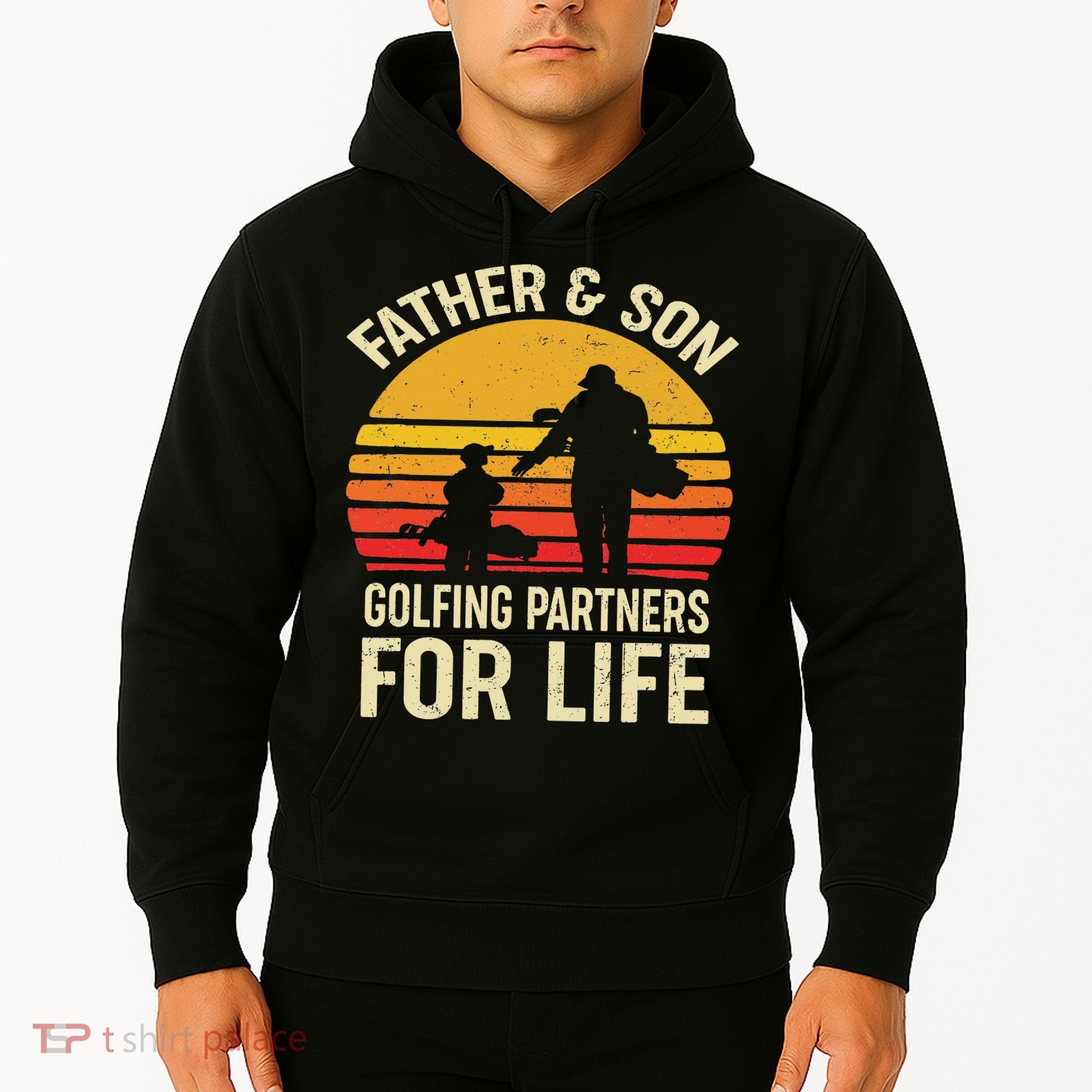 Golf Golfing Father Son Matching Dad Hoodie