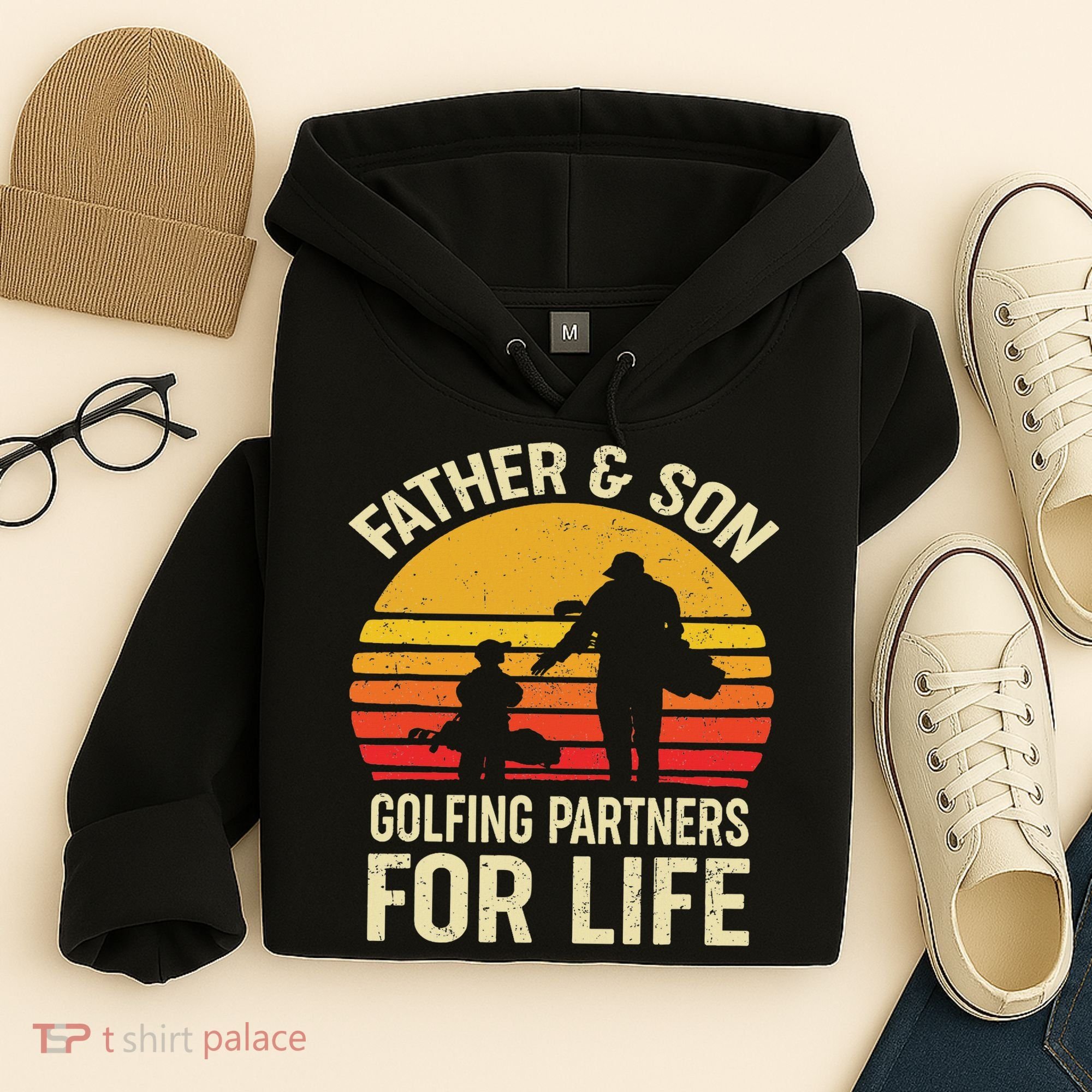 Golf Golfing Father Son Matching Dad Hoodie