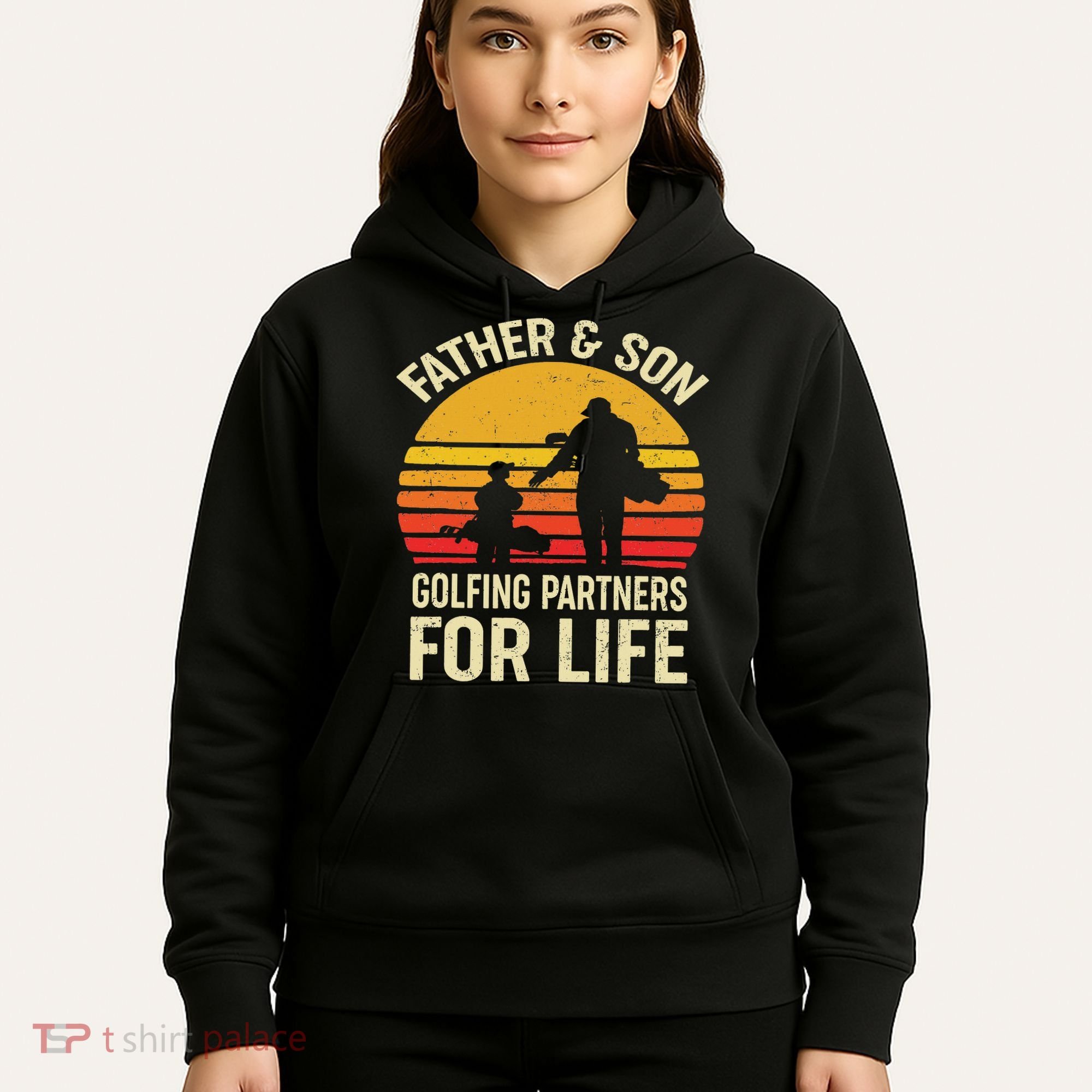 Golf Golfing Father Son Matching Dad Hoodie