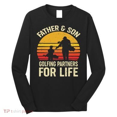 Golf Golfing Father Son Matching Dad Long Sleeve Shirt