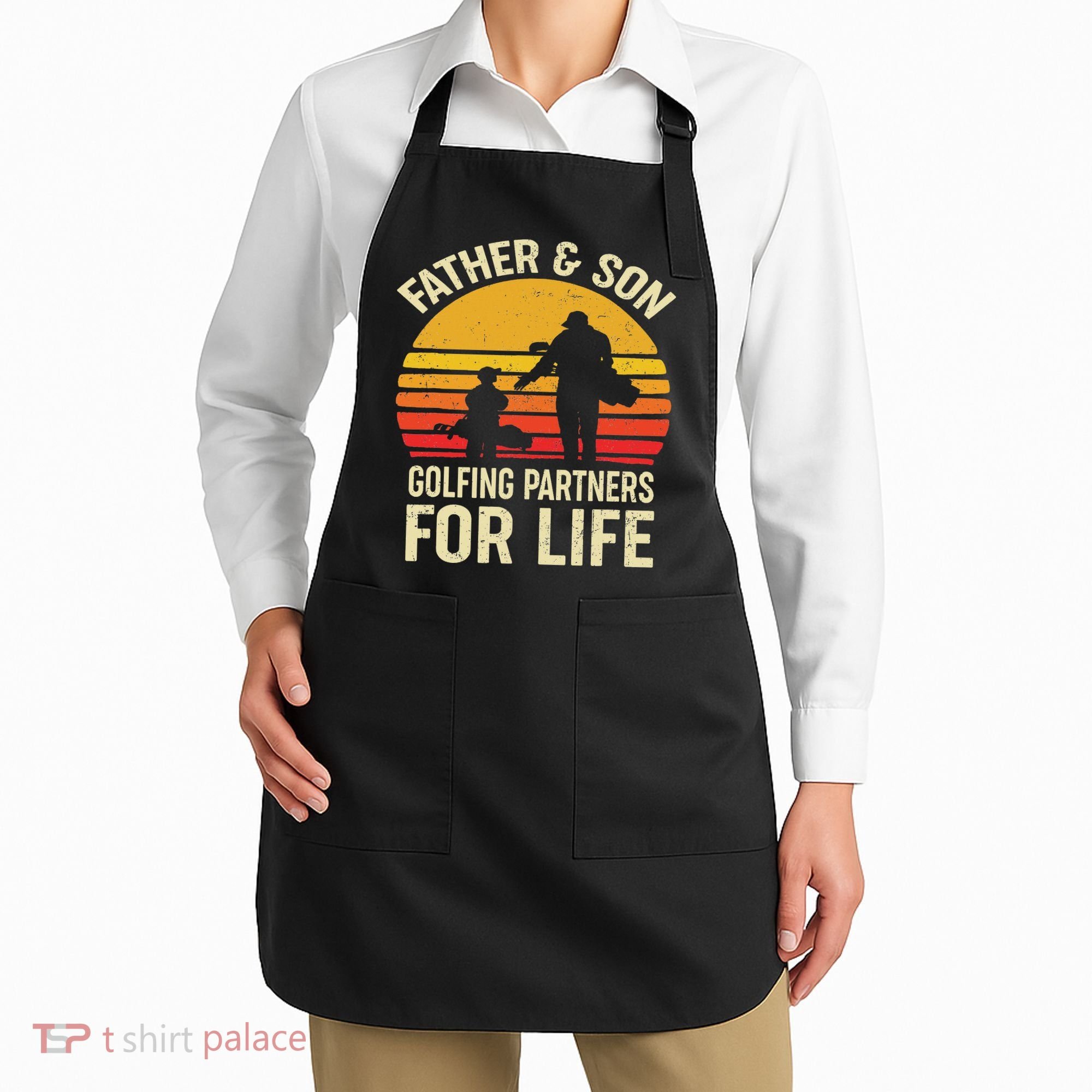 Golf Golfing Father Son Matching Dad Apron