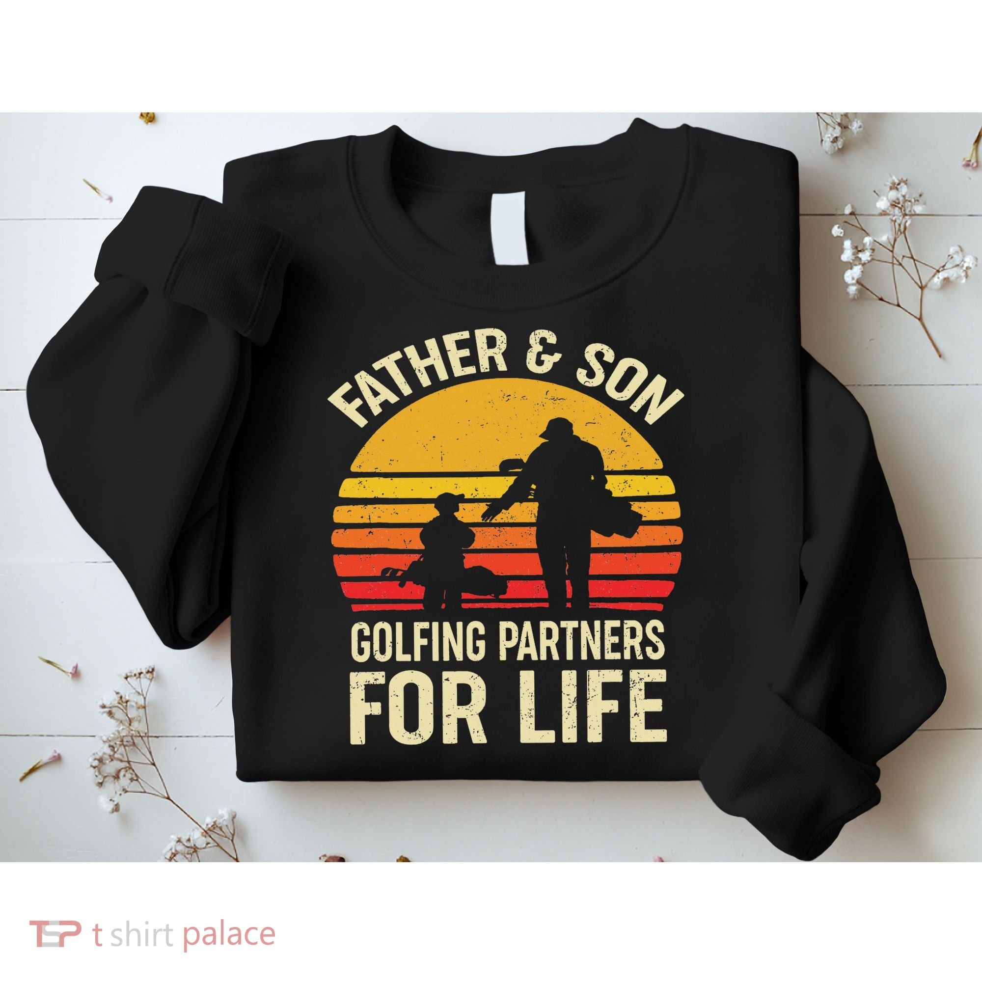 Golf Golfing Father Son Matching Dad Sweatshirt