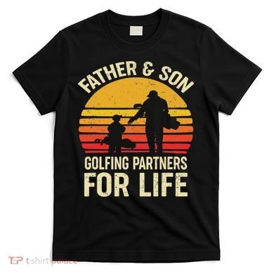 Golf Golfing Father Son Matching Dad T-Shirt