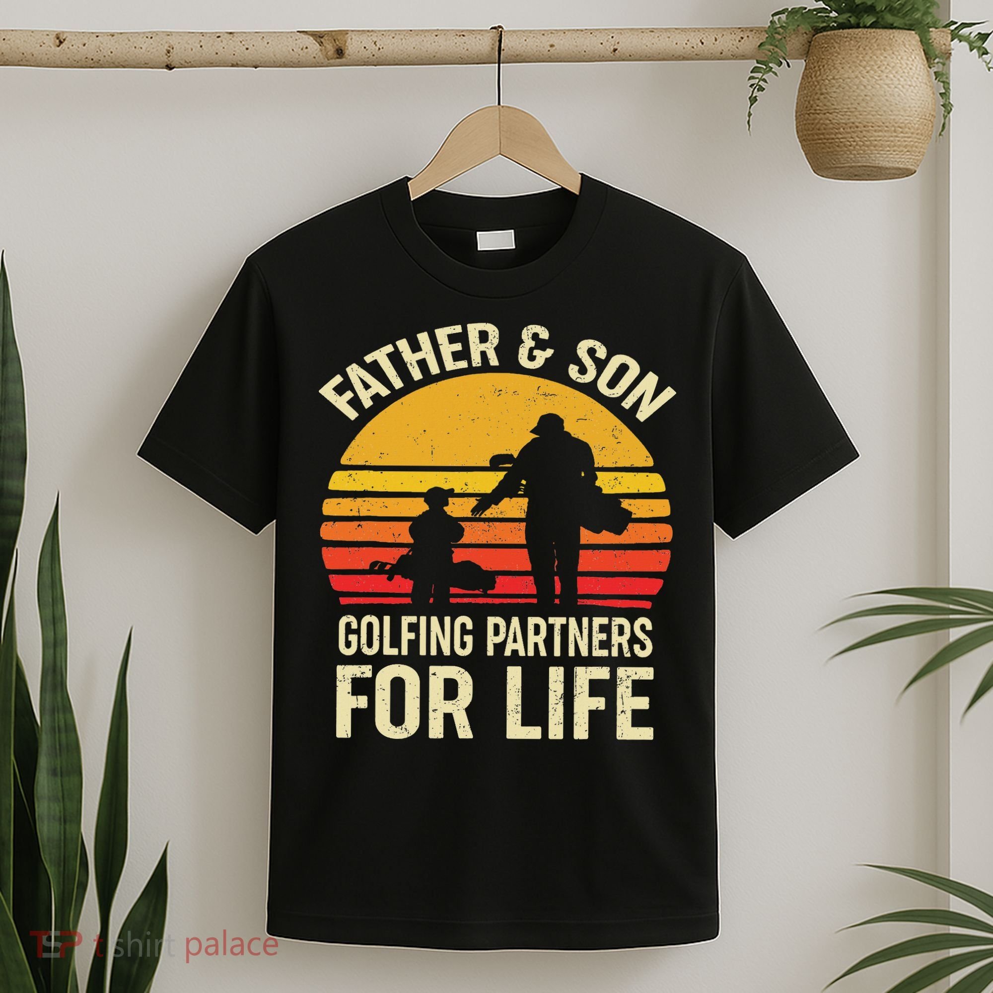 Golf Golfing Father Son Matching Dad T-Shirt