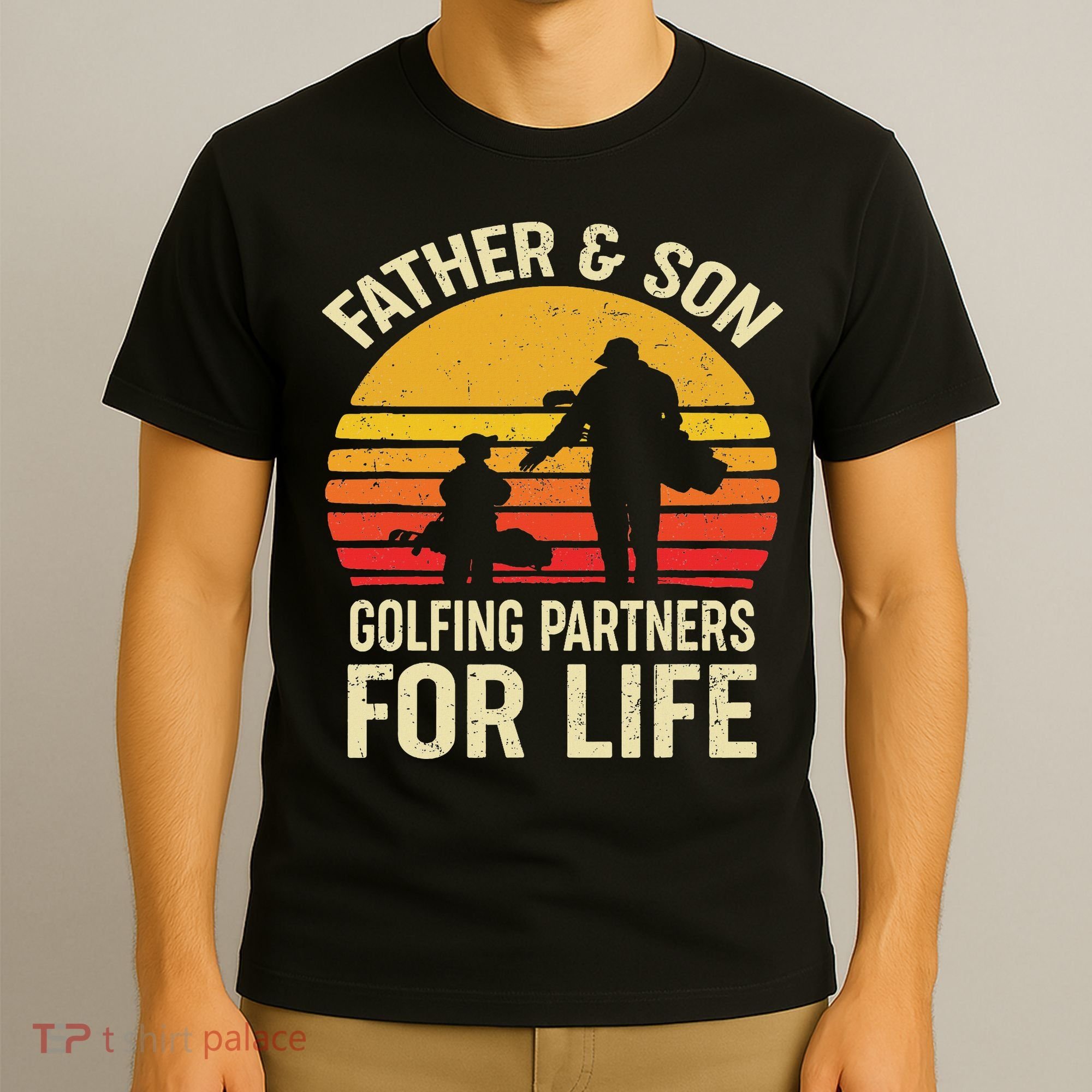Golf Golfing Father Son Matching Dad T-Shirt