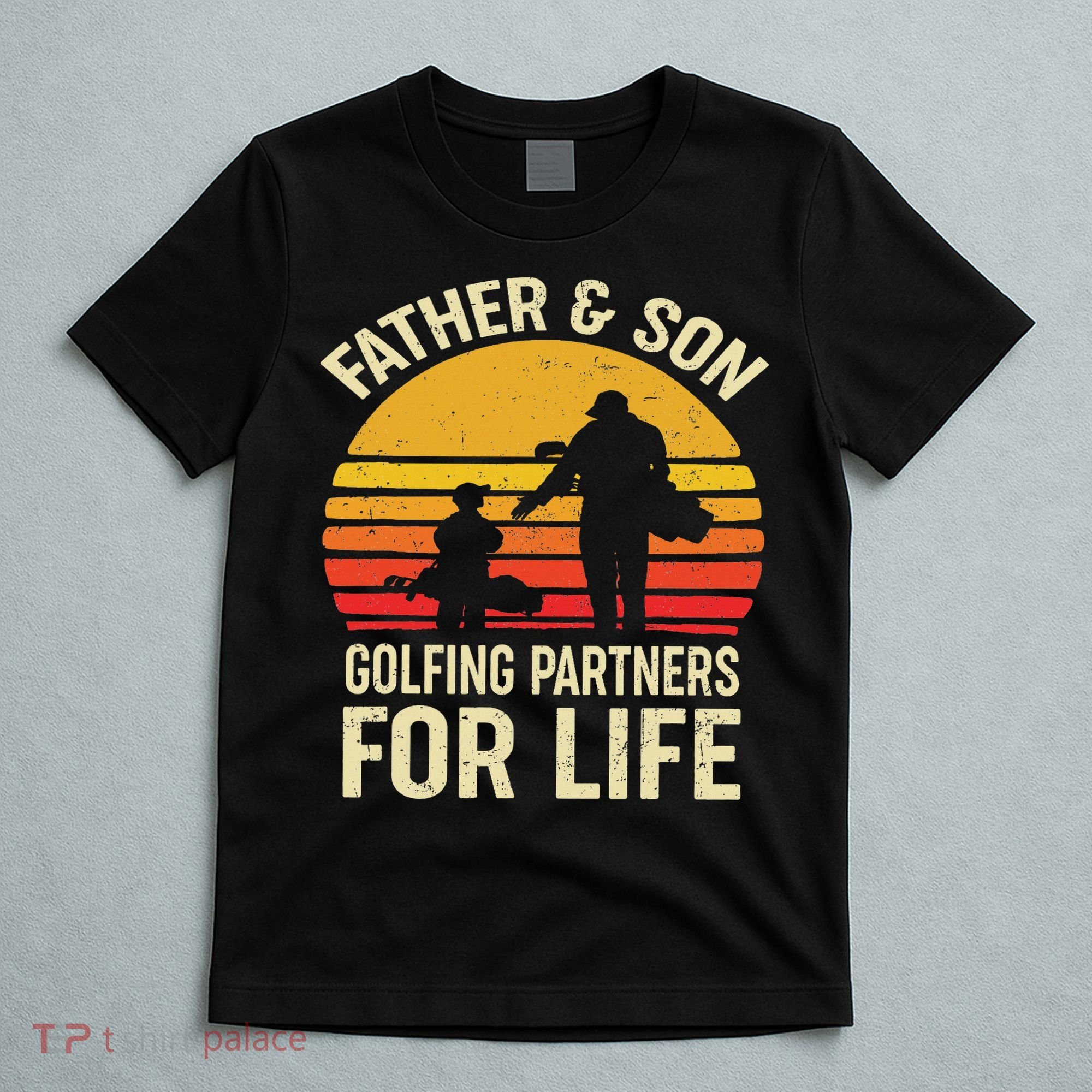 Golf Golfing Father Son Matching Dad T-Shirt