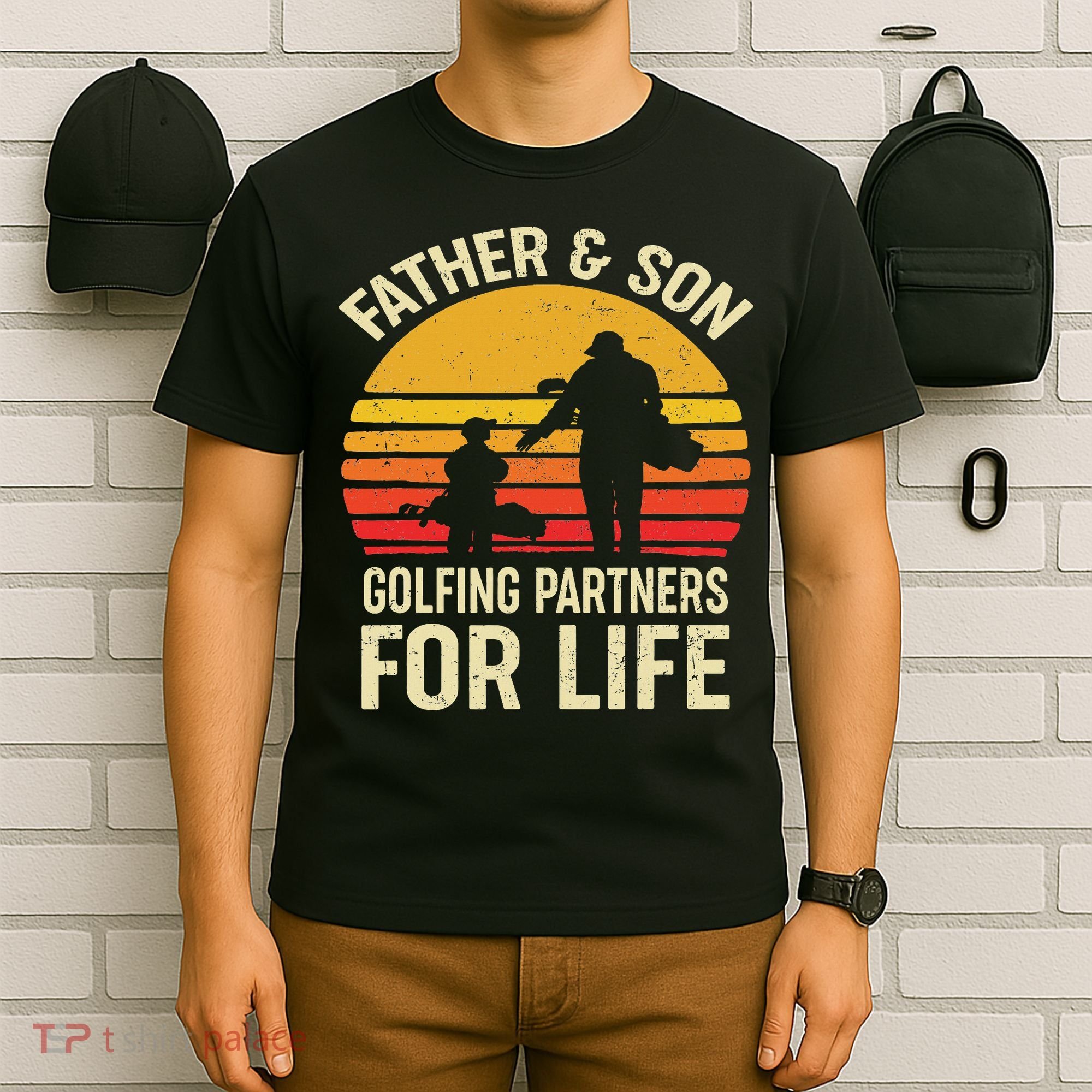 Golf Golfing Father Son Matching Dad T-Shirt