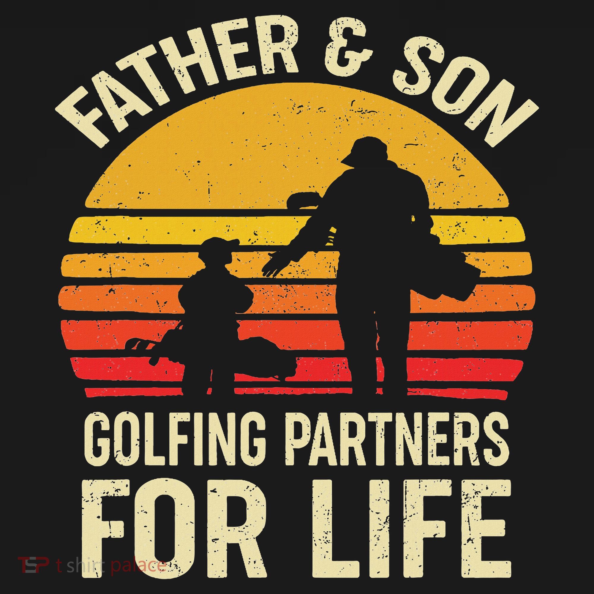 Golf Golfing Father Son Matching Dad Backpack