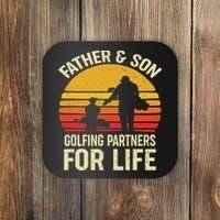 Golf Golfing Father Son Matching Dad Coaster thumb 0