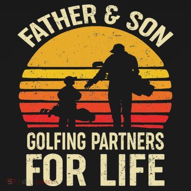 Golf Golfing Father Son Matching Dad Tote Bag