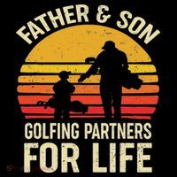 Golf Golfing Father Son Matching Dad Tote Bag thumb 2