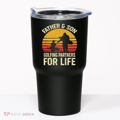 Golf Golfing Father Son Matching Dad Tumbler