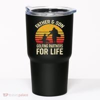 Golf Golfing Father Son Matching Dad Tumbler thumb 0