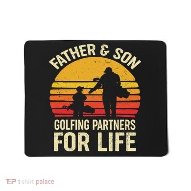 Golf Golfing Father Son Matching Dad Mousepad