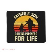 Golf Golfing Father Son Matching Dad Mousepad thumb 0