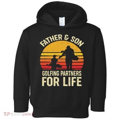 Golf Golfing Father Son Matching Dad Toddler Hoodie
