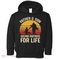 Golf Golfing Father Son Matching Dad Toddler Hoodie thumb 0