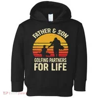 Golf Golfing Father Son Matching Dad Toddler Hoodie thumb 0