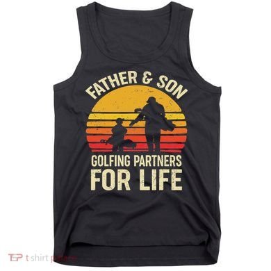 Golf Golfing Father Son Matching Dad Tank Top