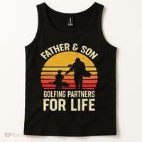 Golf Golfing Father Son Matching Dad Tank Top thumb 2