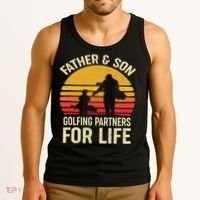 Golf Golfing Father Son Matching Dad Tank Top thumb 3