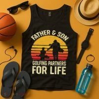 Golf Golfing Father Son Matching Dad Tank Top thumb 4