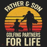 Golf Golfing Father Son Matching Dad Golf Towel thumb 3
