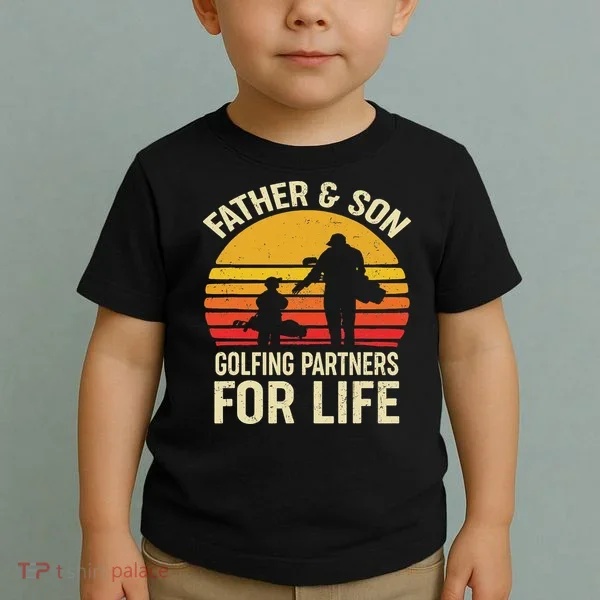 Golf Golfing Father Son Matching Dad Toddler T-Shirt