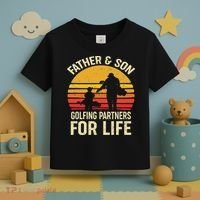 Golf Golfing Father Son Matching Dad Toddler T-Shirt thumb 3