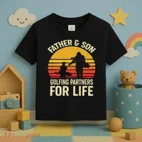 Golf Golfing Father Son Matching Dad Toddler T-Shirt thumb 3