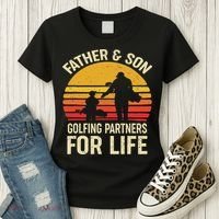 Golf Golfing Father Son Matching Dad Women's T-Shirt thumb 3