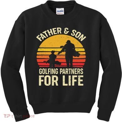 Golf Golfing Father Son Matching Dad Kids Sweatshirt