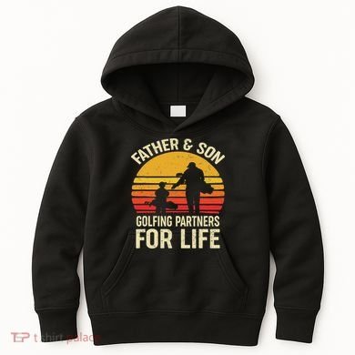 Golf Golfing Father Son Matching Dad Kids Hoodie
