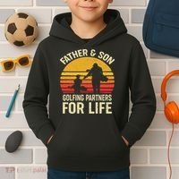 Golf Golfing Father Son Matching Dad Kids Hoodie thumb 2