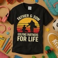 Golf Golfing Father Son Matching Dad Kids T-Shirt thumb 3