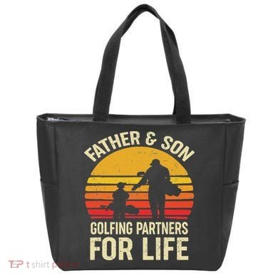 Golf Golfing Father Son Matching Dad Tote Bag