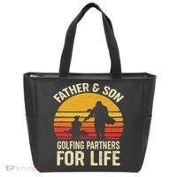 Golf Golfing Father Son Matching Dad Tote Bag thumb 0