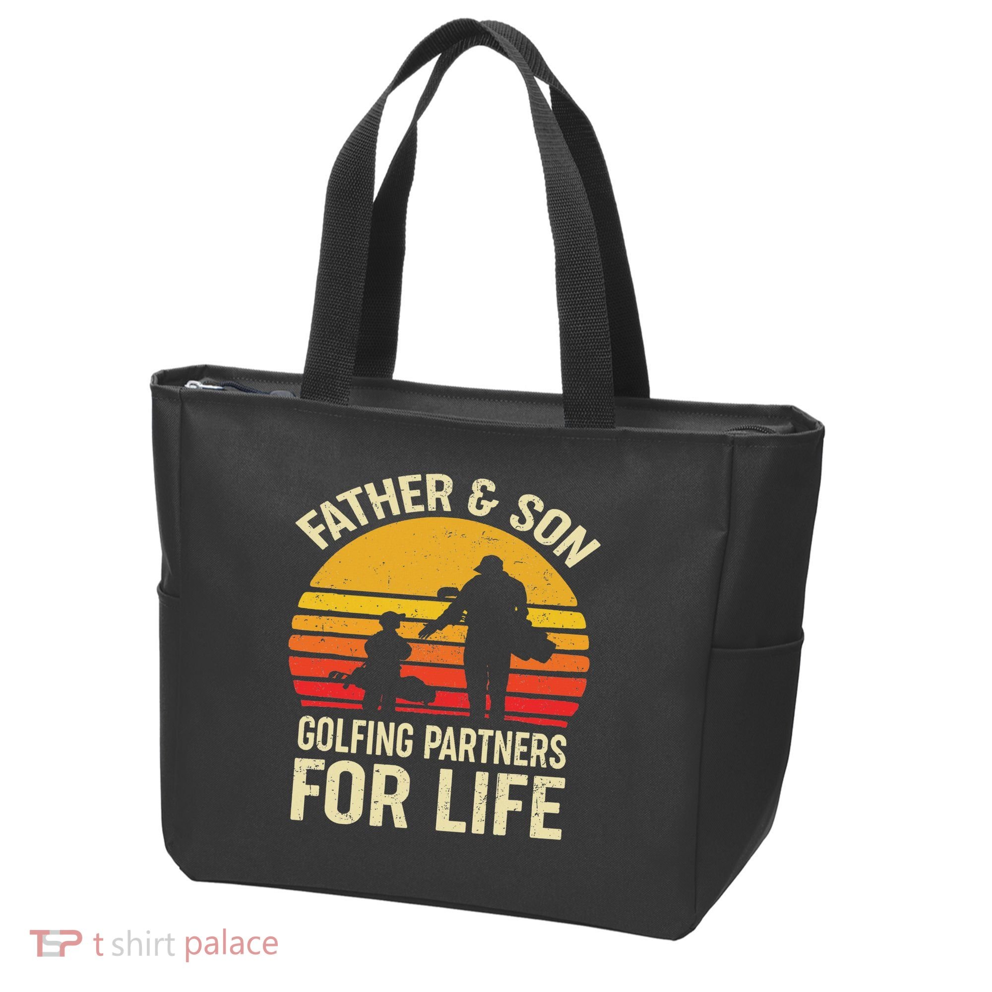 Golf Golfing Father Son Matching Dad Tote Bag