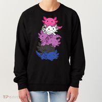 Genderfluid Gender Fluid Pride LGBTQ Axolotl Women's Sweatshirt thumb 0