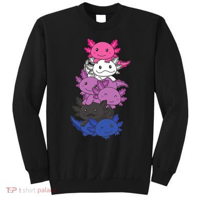 Genderfluid Gender Fluid Pride LGBTQ Axolotl Sweatshirt