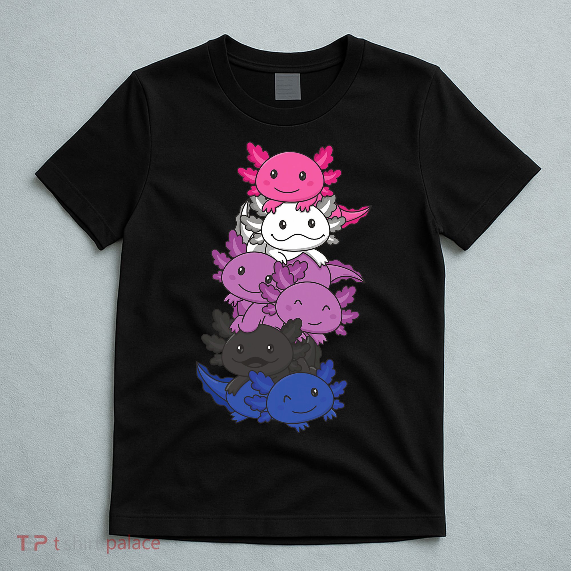 Genderfluid Gender Fluid Pride LGBTQ Axolotl T-Shirt