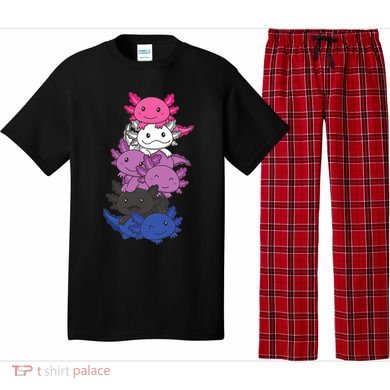 Genderfluid Gender Fluid Pride LGBTQ Axolotl Pajama Set