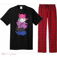 Genderfluid Gender Fluid Pride LGBTQ Axolotl Pajama Set thumb 0