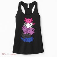 Genderfluid Gender Fluid Pride LGBTQ Axolotl Women's Tank Top thumb 0