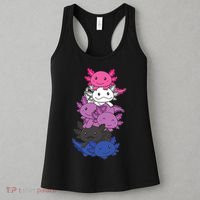 Genderfluid Gender Fluid Pride LGBTQ Axolotl Women's Tank Top thumb 3